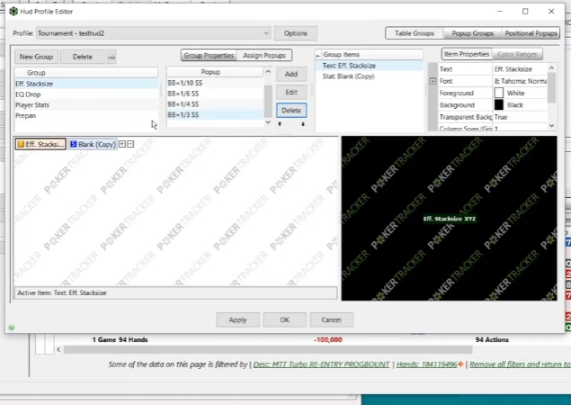 NoteCaddy Trial을 제거한 뒤의 Assigned Popups 목록.