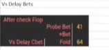 Vs Delay Cbet의 Fold 64가 표시된 원본 통계.