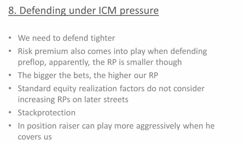 ICM 하의 디펜드·스택 보호 항목을 모은 슬라이드