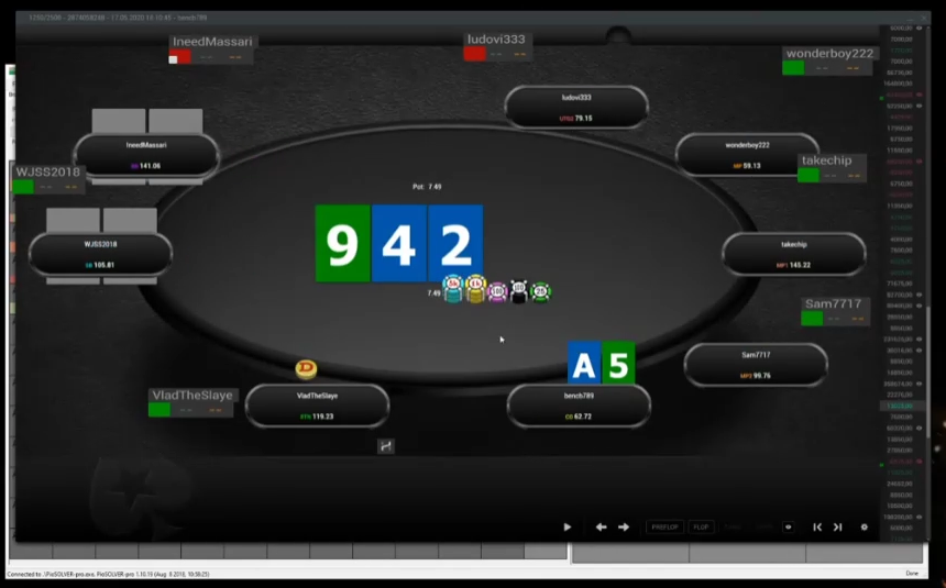 A5o의 9-4-2 멀티웨이 플랍
