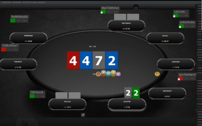22가 풀하우스를 만든 4-4-7-2 턴