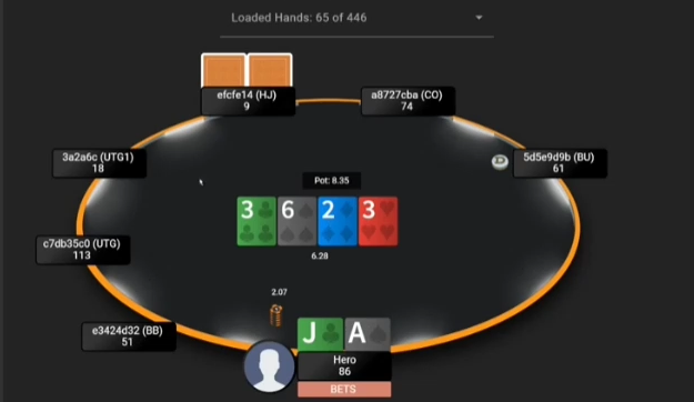 AJo의 3 턴과 Hero BETS